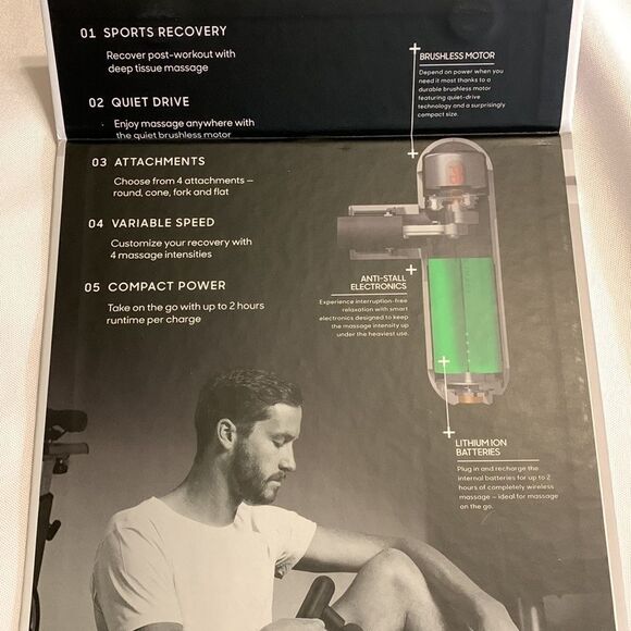 Sharper Image Powerboost Move portable percussion massager NWT - Picture 7 of 9